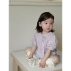Bodysuit bé gái tím lịm siêu dễ thương hoa thêu, chất mềm mát, thấm hút mồ hôi mùa hè F35 8