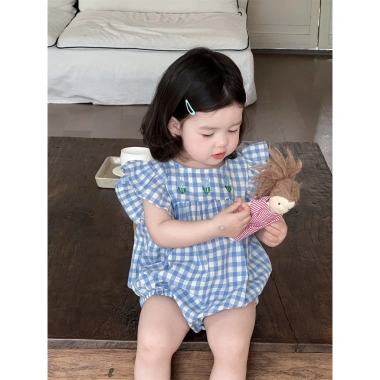 Bodysuit caro bé gái mùa hè F90 siêu dễ thương - Giá ưu đãi 259.600 VND 7 Bodysuit caro bé gái mùa hè F90 siêu dễ thương - Giá ưu đãi 259.600 VND 7
