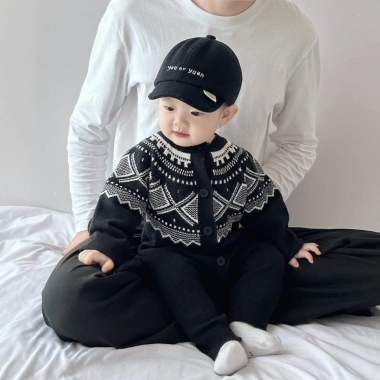 Bodysuit len thổ cẩm S62 cho bé trai, bé gái mùa thu đông 245k ấm áp, dễ thương 3