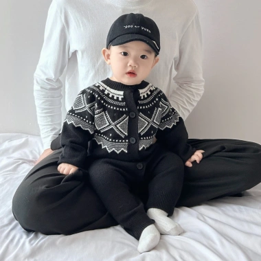 Bodysuit len thổ cẩm S62 cho bé trai, bé gái mùa thu đông 245k ấm áp, dễ thương 6