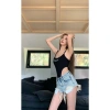 Bodysuit ôm body hack dáng nữ áo liền thân hai dây trơn Hàn Quốc HHQC SP155 - 129k 6
