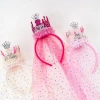 Bờm cài tóc công chúa Happy Birthday xinh xắn vải voan Hàn Quốc cho bé gái 50k 5