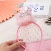 Bờm cài tóc công chúa Happy Birthday xinh xắn vải voan Hàn Quốc cho bé gái 50k 7
