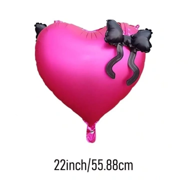 Bóng bay lá nhôm 22 inch EBINLANDS – Nơ trái tim, tình nhân, Qixi – Giá 37.800₫