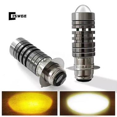 Bóng đèn pha LED 12V P15D H6 PX15D hai màu – Đèn pha xe máy, xe tay ga 54.000₫