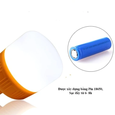Bóng đèn tích điện 200W chống nước, sạc USB tiện lợi - Giá chỉ 43.000₫