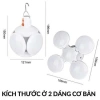 Bóng đèn tích điện 4 cánh sạc năng lượng mặt trời - 5 chế độ sáng, dùng 6‑8h, 59.000₫ 8