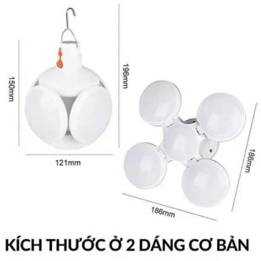 Bóng đèn tích điện 4 cánh sạc năng lượng mặt trời - 5 chế độ sáng, dùng 6‑8h, 59.000₫ 8 Bóng đèn tích điện 4 cánh sạc năng lượng mặt trời - 5 chế độ sáng, dùng 6‑8h, 59.000₫ 8