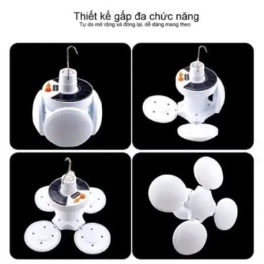 Bóng đèn tích điện 4 cánh sạc năng lượng mặt trời - 5 chế độ sáng, dùng 6‑8h, 59.000₫ 9 Bóng đèn tích điện 4 cánh sạc năng lượng mặt trời - 5 chế độ sáng, dùng 6‑8h, 59.000₫ 9