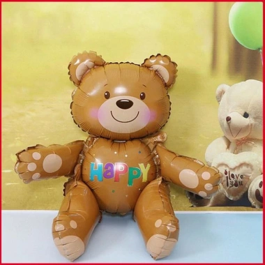 Bóng Hình Gấu Cute 4D Ngồi Được - Trang Trí Sinh Nhật Hot, Giá chỉ 19,950₫ 5