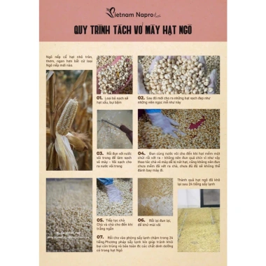 Bỏng Ngô Nếp Cổ 150g Natural Organic - Vietnam NAPRO - Giảm 20% - Thơm giòn