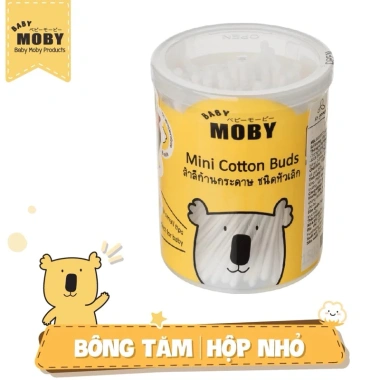 Bông tăm MOBY Thái Lan cho bé 150 cái hũ - An toàn, mềm mại, giá ưu đãi 65.000₫