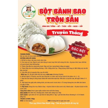 Bột bánh bao trộn sẵn 700gr - Thơm, nở, mềm xốp, giá ưu đãi 65.000đ