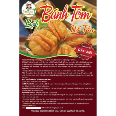 Bột bánh tôm Hồ Tây trộn sẵn gói 1kg - Giảm giá chỉ 70.000, thơm ngon, tiện lợi
