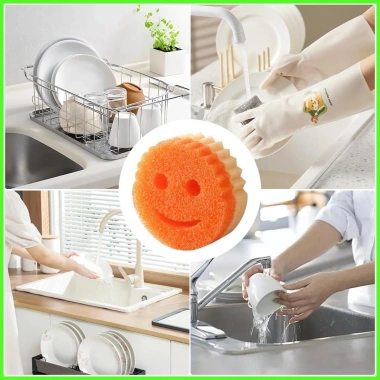 Bọt biển rửa chén 1/3 miếng cotton - Thấm nhanh sạch bát, giá ưu đãi 41.800 VND 5