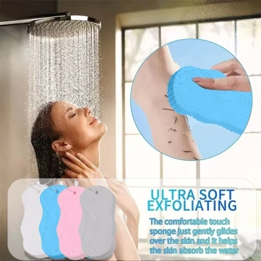 Bọt biển tẩy tế bào chết ROLY - Phụ kiện tắm mềm, máy chà sàn cơ thể, bàn chải massage di động, chỉ 44.064₫ 9