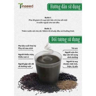 Bột Hắc Chi Ma 450g TiniSeed Xanh Sam - Giảm Cân Tăng Năng Lượng, Giá 431.250₫ 6