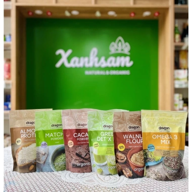 Bột hạt óc chó 51% Protein 200g - Dragon Superfoods EU Organic - XanhSam Natural & Organic - Giá ưu đãi 425k