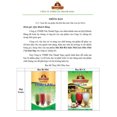 Bột Kem Béo Thái Lan 1kg (3 ly) - Bao bì mới, Thùng 10 bịch, Dễ pha, Ngon 3