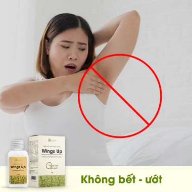 Bột Khử Mùi Wings Up 25g – Bỏ Hôi Chân, Nách, Giảm Tiết Mồ Hôi, Cỏ Mềm, 117k