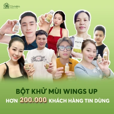 Bột Khử Mùi Wings Up 25g – Bỏ Hôi Chân, Nách, Giảm Tiết Mồ Hôi, Cỏ Mềm, 117k