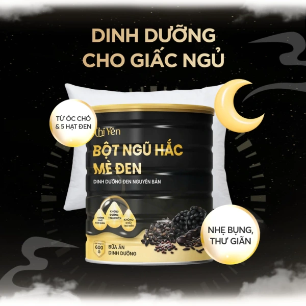 Hình ảnh sản phẩm Bột Ngũ Hắc Mè Đen THI YÊN 600g - Dinh Dưỡng Tóc Khỏe, Giấc Ngủ Sâu, Giá 279.000