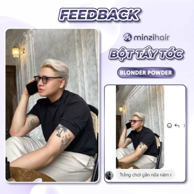 Bột Tẩy Tóc Minzihair Bleaching Powder - An toàn da đầu, tẩy êm không xơ, 140.000₫