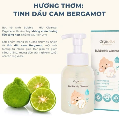 Bọt vệ sinh vùng kín Orgabebe cho bé trai - bé gái, hữu cơ, khử mùi, an toàn từ sơ sinh - Giá 335.000đ 5