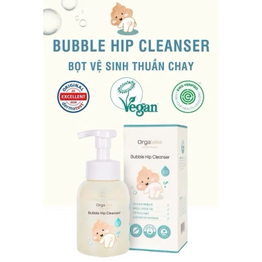 Bọt vệ sinh vùng kín Orgabebe cho bé trai - bé gái, hữu cơ, khử mùi, an toàn từ sơ sinh - Giá 335.000đ