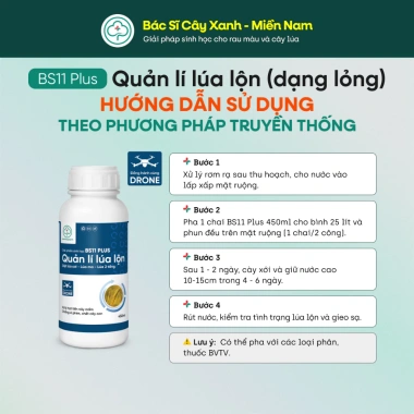 BS11 Plus Quản Lí Lúa Lộn Dạng Lỏng - Diệt Cỏ Lúa Ma, Không Ảnh Hưởng Lúa Sạ, Giá 240k 8