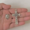 Bùa Mân Côi Bạc Thánh Benedikt và Thánh Giá - Phụ Kiện Cầu Nguyện Công Giáo 2