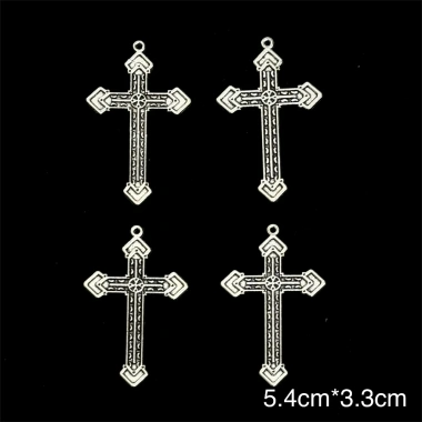 Bùa mặt dây chuyền chữ thập Mân côi Công giáo - Huy chương hợp kim, gói số lượng lớn, đẹp cho vòng cổ và vòng tay 7