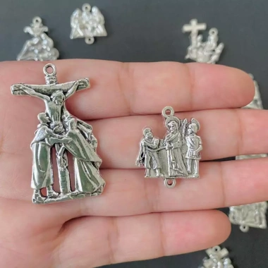 Bùa Thánh Giá Mân Côi - Bộ 15 Huy Chương Vương Miện Gai, Dây Chuyền DIY, Vòng Cổ Ưu Đãi 169.400₫ 4