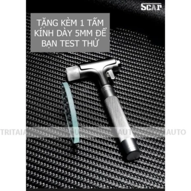 Búa thoát hiểm phá kính ô tô thép carbon không gỉ tặng kính test 160.000₫