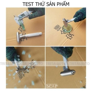 Búa thoát hiểm phá kính ô tô thép carbon không gỉ tặng kính test 160.000₫