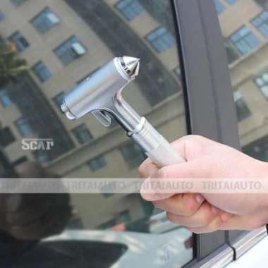 Búa thoát hiểm phá kính ô tô thép carbon không gỉ tặng kính test 160.000₫