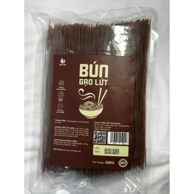 Bún Gạo Lứt Việt Thái 500g Organic – Bún Chùm Ngây, Rau Xanh, Thanh Đạm, Giá 48,800₫