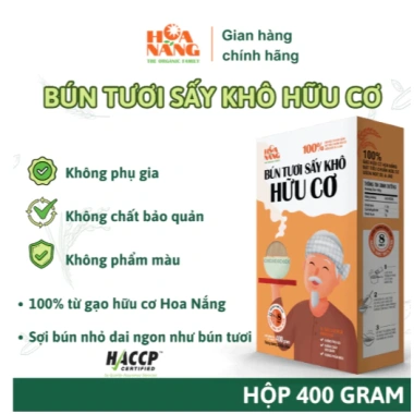 Bún khô hữu cơ Hoa Nắng 400g ăn dặm cho bé Gạo ăn kiêng Healthy Eatclean hỗ trợ tiểu đường thực dưỡng 5