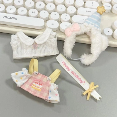 Búp Bê Cotton 10cm Quần Áo Bé Sinh Nhật Dễ Thương Dây Đeo Váy Giá ưu đãi 168k