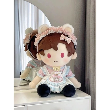 Búp bê Cotton 40cm Gấu Ichiban - Bộ váy, bánh mì sandwich, quần áo trẻ em, giá ưu đãi 131.816 VND, miễn phí vận chuyển