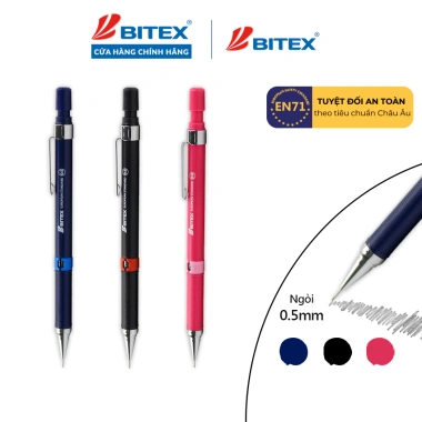 Bút chì bấm Bitex MP05 0.5mm - Màu ngẫu nhiên, Giá 14.200 VND, Siêu mỏng, Bền lâu