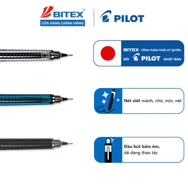 Bút chì bấm Pilot H-325-NC cao cấp – Viết mượt, bền bỉ, giảm giá 18% chỉ 76.300₫