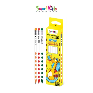 Bút chì định vị Smartkids Gira PC22 2B - Hộp 12 cây, giá ưu đãi 66.000₫, chất lượng cho học sinh 3