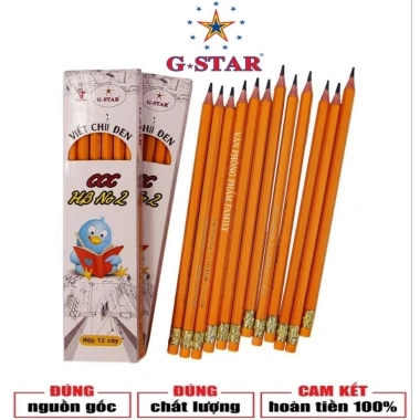 Bút chì gỗ 2B G-Star 1 hộp Thảo Linh - giảm giá 55.000đ, viết mịn, chất lượng cao