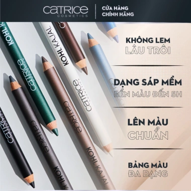 Bút chì kẻ mắt Catrice Kohl Kajal 4 màu chất mềm, chống thấm 1,1g – Chính Hãng 110k