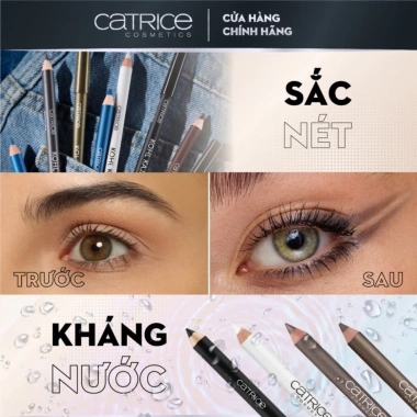 Bút chì kẻ mắt Catrice Kohl Kajal 4 màu chất mềm, chống thấm 1,1g – Chính Hãng 110k