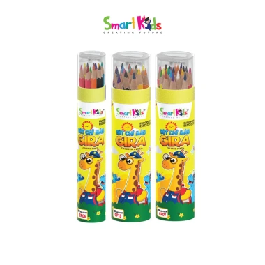 Bút chì màu Smartkids Gira 12/18/24 – Dành cho bé 6‑12 tuổi, an toàn, giá 36.000đ
