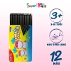 Bút chì màu Smartkids SK-CP3.001 12 màu, hộp kim loại, thân gỗ đen - Giá chỉ 39.300₫ 3