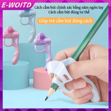 Bút chì silicone E-WOITD cầm năm ngón cho trẻ, hỗ trợ viết, tư thế, chỉ 32.010 VND 2
