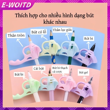 Bút chì silicone E-WOITD cầm năm ngón cho trẻ, hỗ trợ viết, tư thế, chỉ 32.010 VND 4